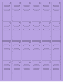 Sheet of 1.2213" x 2.545" True Purple labels