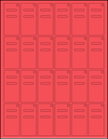 Sheet of 1.2213" x 2.545" True Red labels