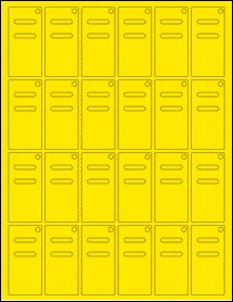 Sheet of 1.2213" x 2.545" True Yellow labels