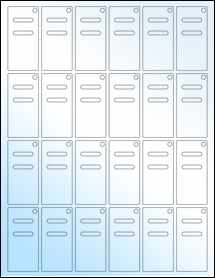 Sheet of 1.2213" x 2.545" White Gloss Inkjet labels