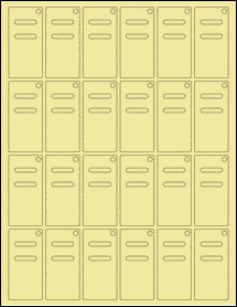 Sheet of 1.2213" x 2.545" Pastel Yellow labels