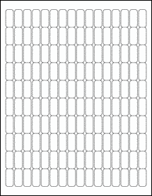 Sheet of 0.4375" x 1"  labels