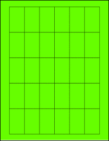 Sheet of 1.1825" x 2" Fluorescent Green labels