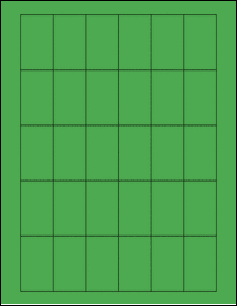 Sheet of 1.1825" x 2" True Green labels