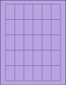 Sheet of 1.1825" x 2" True Purple labels