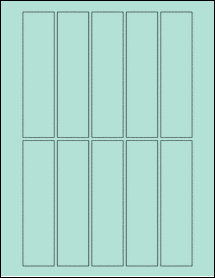 Sheet of 1.25" x 5" Pastel Green labels