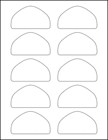 Sheet of 3.1163" x 1.7836" Removable White Matte labels