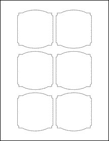 Sheet of 2.7839" x 3" Blockout labels