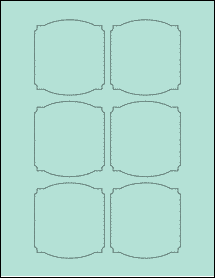 Sheet of 2.7839" x 3" Pastel Green labels