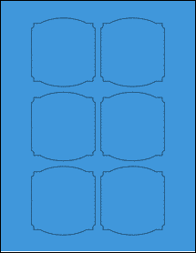 Sheet of 2.7839" x 3" True Blue labels