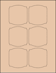 Sheet of 2.7839" x 3" Light Tan labels