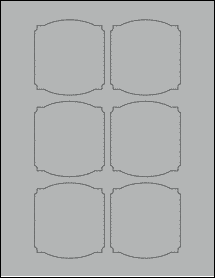 Sheet of 2.7839" x 3" True Gray labels