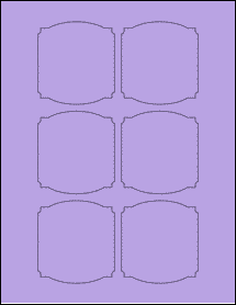 Sheet of 2.7839" x 3" True Purple labels