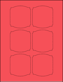 Sheet of 2.7839" x 3" True Red labels