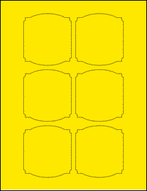 Sheet of 2.7839" x 3" True Yellow labels