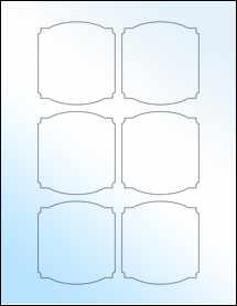 Sheet of 2.7839" x 3" White Gloss Inkjet labels