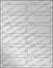 Sheet of 3.75" x 1.5432" Void Silver Polyester labels