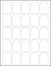 Sheet of 1.4272" x 2.002"  labels