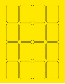Sheet of 1.635" x 2.35" True Yellow labels