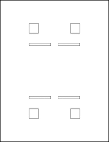 Sheet of 0.75" x 0.75" 100% Recycled White labels