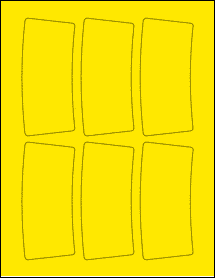 Sheet of 2.1098" x 4.6886" True Yellow labels