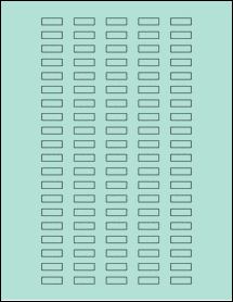 Sheet of 0.75" x 0.25" Pastel Green labels