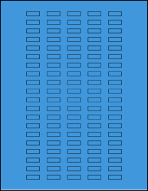 Sheet of 0.75" x 0.25" True Blue labels
