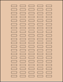 Sheet of 0.75" x 0.25" Light Tan labels