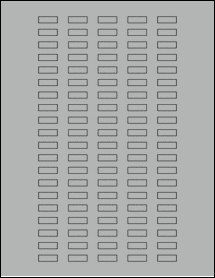 Sheet of 0.75" x 0.25" True Gray labels