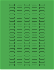 Sheet of 0.75" x 0.25" True Green labels