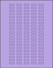Sheet of 0.75" x 0.25" True Purple labels
