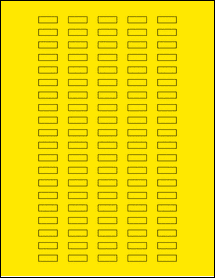 Sheet of 0.75" x 0.25" True Yellow labels