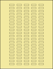 Sheet of 0.75" x 0.25" Pastel Yellow labels