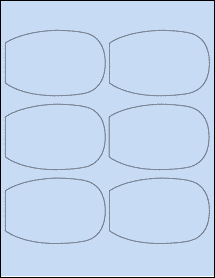 Sheet of 3.9861" x 2.6065" Pastel Blue labels