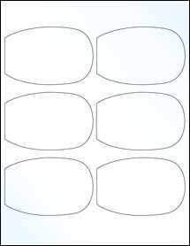 Sheet of 3.9861" x 2.6065" Clear Gloss Laser labels