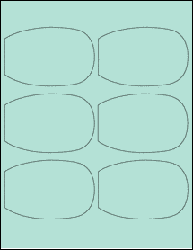 Sheet of 3.9861" x 2.6065" Pastel Green labels