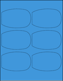 Sheet of 3.9861" x 2.6065" True Blue labels