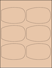 Sheet of 3.9861" x 2.6065" Light Tan labels