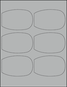 Sheet of 3.9861" x 2.6065" True Gray labels