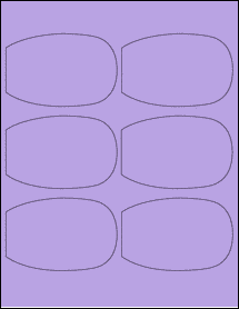 Sheet of 3.9861" x 2.6065" True Purple labels