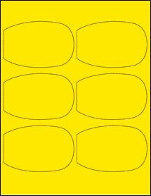 Sheet of 3.9861" x 2.6065" True Yellow labels