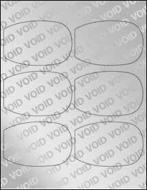 Sheet of 3.9861" x 2.6065" Void Silver Polyester labels