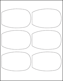 Sheet of 3.9861" x 2.6065" Removable White Matte labels