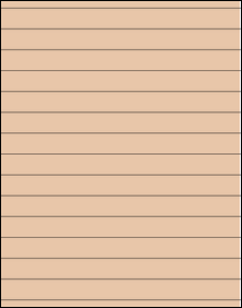 Sheet of 8.5" x 0.75" Light Tan labels