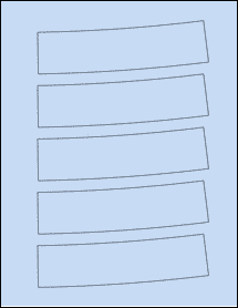 Sheet of 6.1669" x 1.9189" Pastel Blue labels