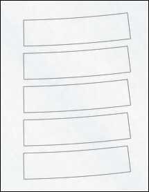 Sheet of 6.1669" x 1.9189" Clear Matte Inkjet labels