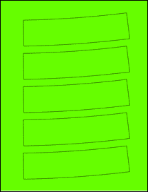 Sheet of 6.1669" x 1.9189" Fluorescent Green labels
