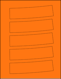 Sheet of 6.1669" x 1.9189" Fluorescent Orange labels