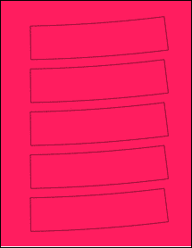 Sheet of 6.1669" x 1.9189" Fluorescent Pink labels