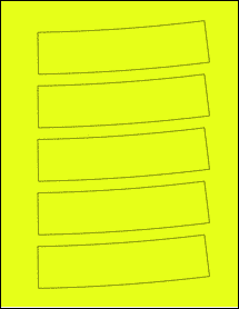 Sheet of 6.1669" x 1.9189" Fluorescent Yellow labels